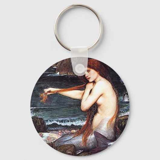 Porte-clés Sirène Sur Le Rivage (Recto)