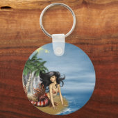 Porte-clés Sirène sur Porte - clé de plage (Recto)