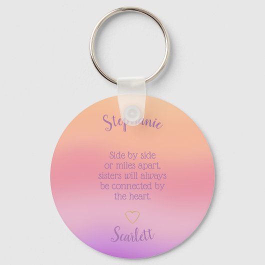 Porte-clés Sisters Miles Apart (Recto)