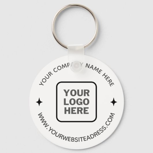 Porte-clés Site Web du logo de la société promotionnelle blan (Recto)