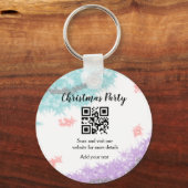 Porte-clés Site web simple pour fête de Noël code-barres QR a (Recto)