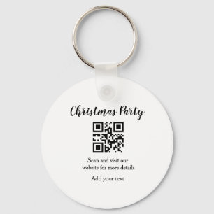 Porte-clés Site web simple pour fête de Noël code-barres QR a