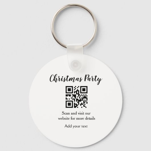 Porte-clés Site web simple pour fête de Noël code-barres QR a (Recto)