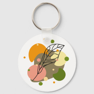 Porte-clés Sites abstraits intéressants avec feuilles