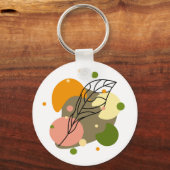 Porte-clés Sites abstraits intéressants avec feuilles (Recto)