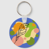 Porte-clés Sites abstraits intéressants avec feuilles (Recto)