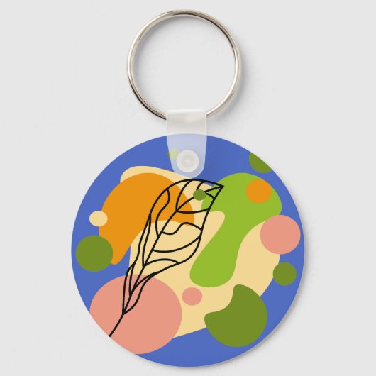 Porte-clés Sites abstraits intéressants avec feuilles (Recto)