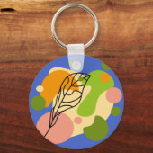 Porte-clés Sites abstraits intéressants avec feuilles (Recto)