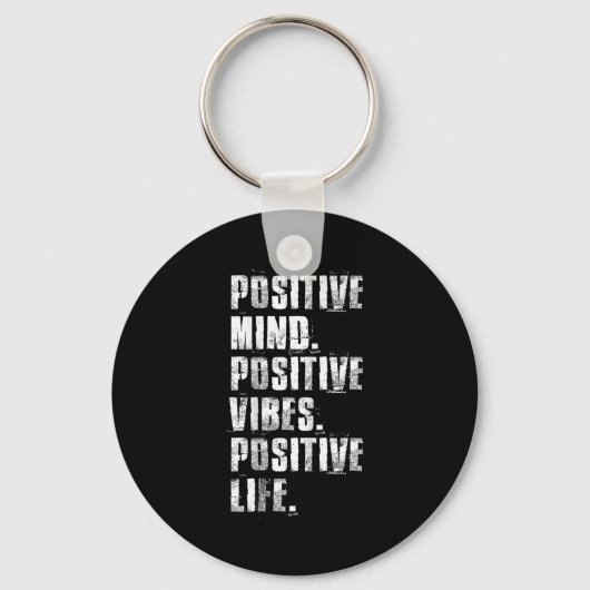 Porte-clés Sitive Mind Sitive Vibes Sitive Life Motivational  (Recto)