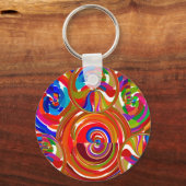 Porte-clés Six Cercles Sigma - Plaques de thérapie couleur Re (Recto)