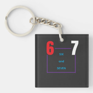Porte-clés Six et Sept – Conception de nombres minimalistes t