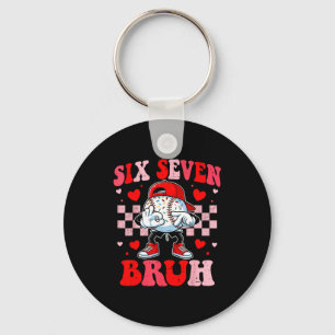 Porte-clés Six sept 67 bruh 6 7 mème baseball glace goutte à