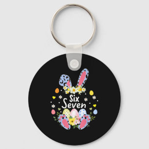 Porte-clés Six sept 67 mème 6 7 lapin léopard enfants drôle