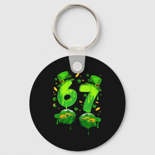 Porte-clés Six sept mème 67 jour de la Saint-Patrick trèfle