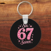 Porte-clés Six Seven 67 Birthdayalpha Slang Gen 67th Number 6 (Recto)