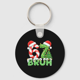 Porte-clés Six Seven 67 Drôle de Père Noël Bruh Noël Meme 