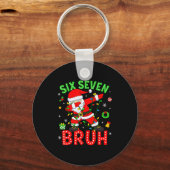 Porte-clés Six Seven 67 Génération Z Alpha Mème Bruh Noël Dab (Recto)