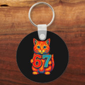 Porte-clés Six Seven 67 Meme 6 7 Cat Youth Boy Girl  (Recto)