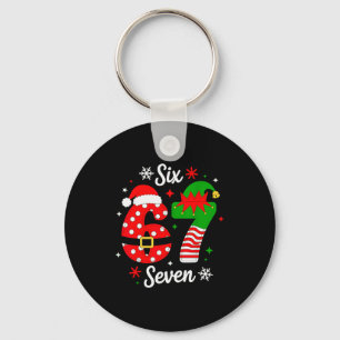 Porte-clés Six Seven 67 Mème 6 7 Santa Noël Pyjama Enfants
