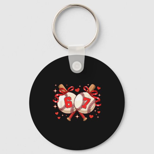 Porte-clés Six Seven 67 Mème Baseball (Recto)