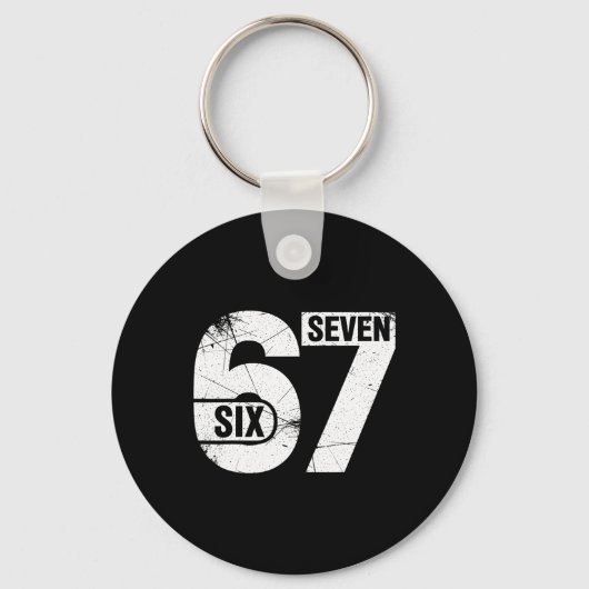 Porte-clés Six Seven 67 Mème drôle (Recto)