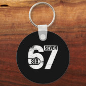Porte-clés Six Seven 67 Mème drôle (Recto)