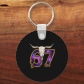 Porte-clés Six Seven 67 Meme Funny Western Cowboy Bull Skull  (Recto)