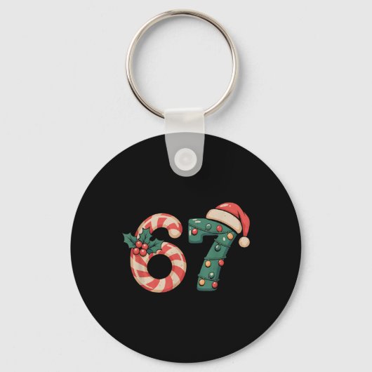 Porte-clés Six Seven 67 Meme Noël  (Recto)