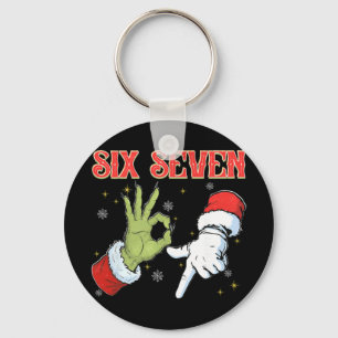 Porte-clés Six Seven 6 7 Gen Z Alpha Argot Meme Joyeux Noël