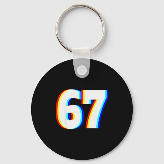 Porte-clés Six Seven 6 7 Illusion Optique Edm (Recto)
