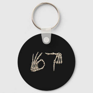 Porte-clés Six Seven 6 7 Mème 67 Main de squelette Costume Ha