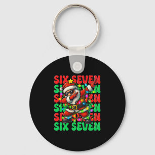 Porte-clés Six Seven 6 7 Mème Santa en dabbing Noël 67 Paja