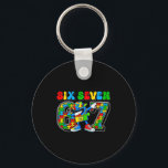 Porte-clés Six seven autism awareness 67 meme autism puzzle<br><div class="desc">Six seven autism awareness 67 meme autism puzzle kids boys</div>