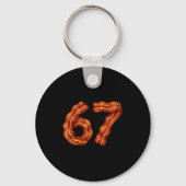 Porte-clés Six Seven Bacon Cool Meme 67 Funny Number  (Recto)