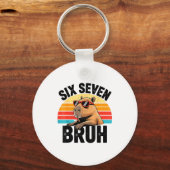 Porte-clés Six Seven Bruh 67 Meme Capybara  (Recto)