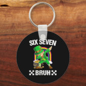 Porte-clés Six Seven Bruh Dabbing Leprechaun Saint-Patrick (Recto)