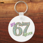 Porte-clés Six Seven Confetti Brain Rot (Verso)