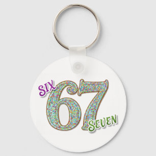 Porte-clés Six Seven Confetti Cerveau Pourri