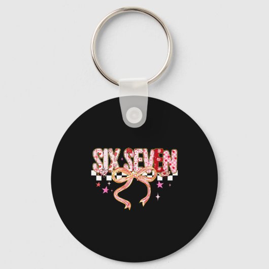 Porte-clés Six Seven Coquette Bow Women Girl Funny Valentines (Recto)