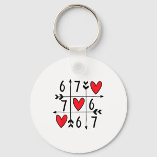 Porte-clés Six Seven Gamer 67 Saint-Valentin 6 7 Drôle