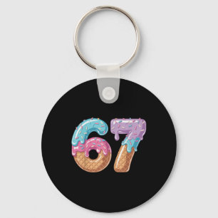 Porte-clés Six Seven Glace Dégoulinant Drôle 67 Mème Numéro 6