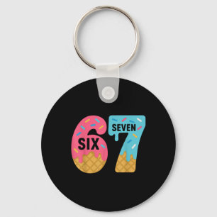 Porte-clés Six Seven Ice Cream Drip Cool Meme 67 Funny Drippi