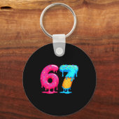 Porte-clés Six Seven Ice Cream Drip Cool Meme 67 Funny Number (Recto)