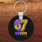 Porte-clés Six Seven Ice Cream Drip Gen Alpha Slang 6 7 Meme  (Recto)