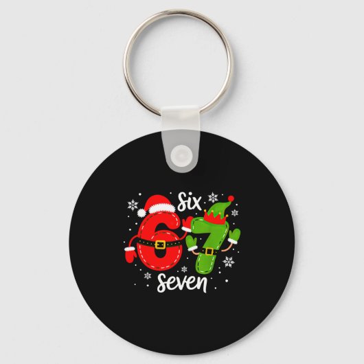 Porte-clés Six Seven Meme Christmas 67 Xmas (Recto)