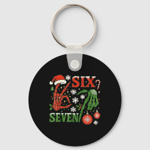 Porte-clés Six Seven Meme Noël 6-7 Noël Squelette Ha