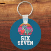 Porte-clés Six Seven Valentine’s Day Dinosaur T-rex For Kids  (Recto)