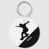 Porte-clés Skate Skateboard Fun Silhouette (Verso)