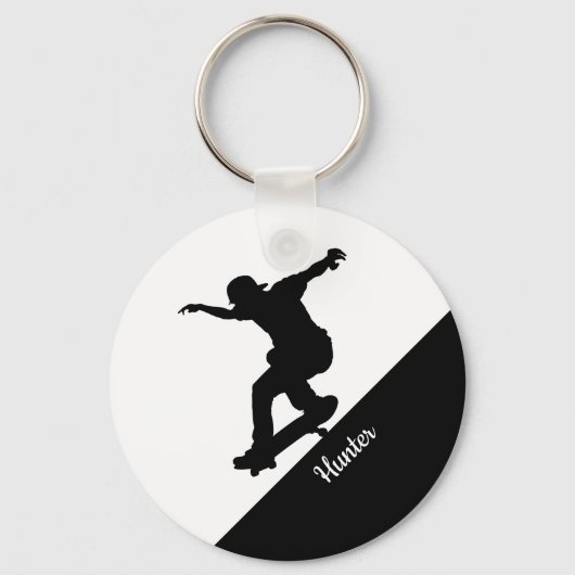 Porte-clés Skate Skateboard Fun Silhouette (Verso)