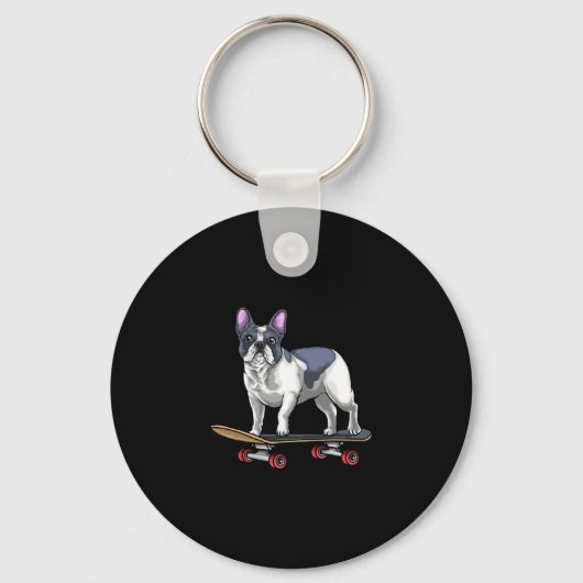 Porte-clés Skateboard Bulldog (Recto)